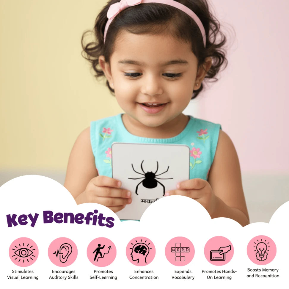 Hindi learning cards for kids