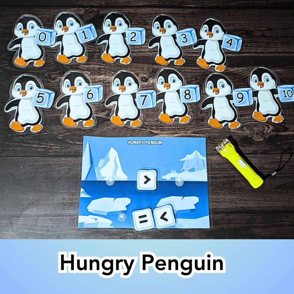 Interactive Penguin Counting Flashlight Game for Kids