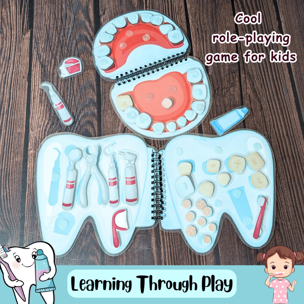 Children’s Dental Hygiene Activity Book with Interactive Tools