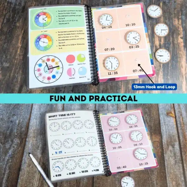 Busy Book for Teaching Analog and Digital Time