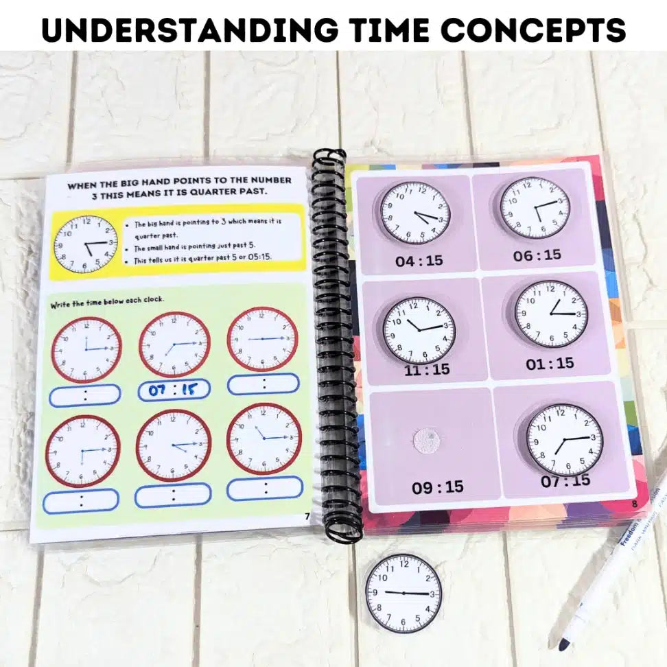 Learn to Tell Time Activity Book for Children