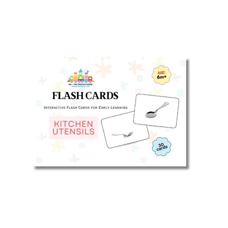kitchen utensils flash cards for toddlers