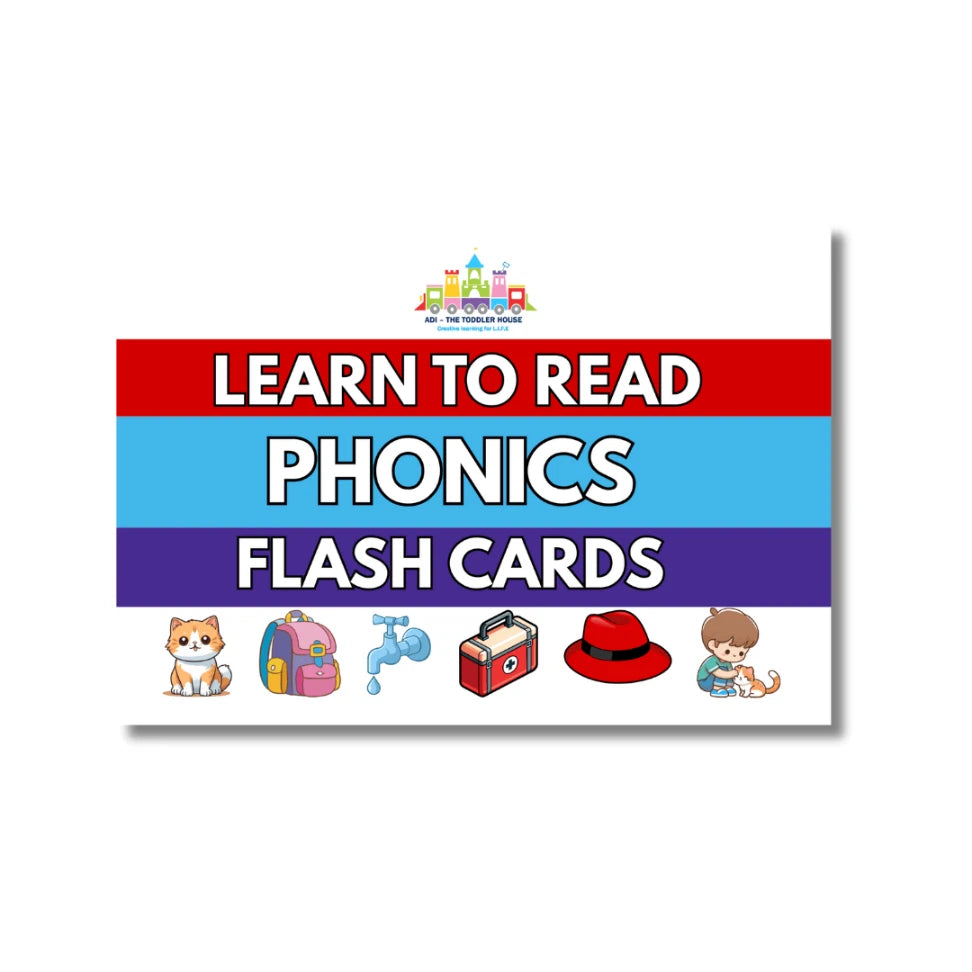 phonics flashcards for kids learning to read