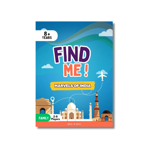 Find Me! Marvels of India Game for Kids | Indian Monuments & Heritage Guessing Card Game (35 Cards)