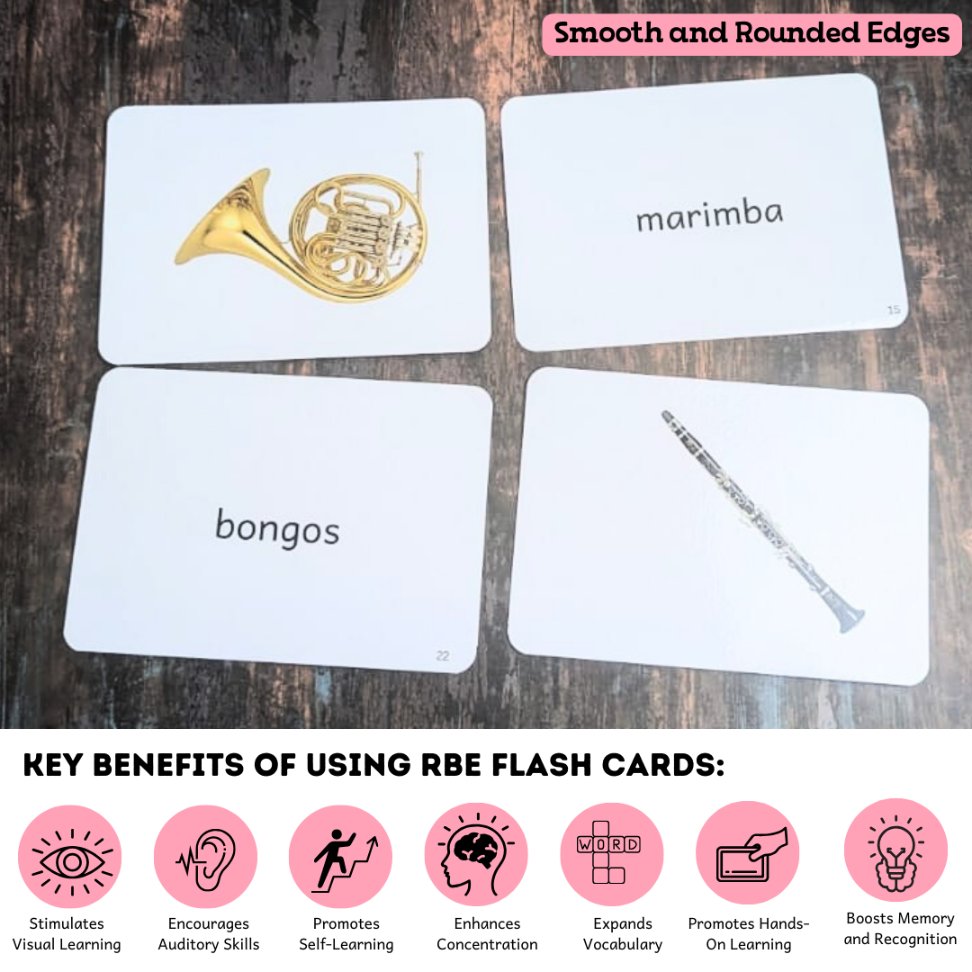 Musical Instruments – Right Brain Educational Flashcards