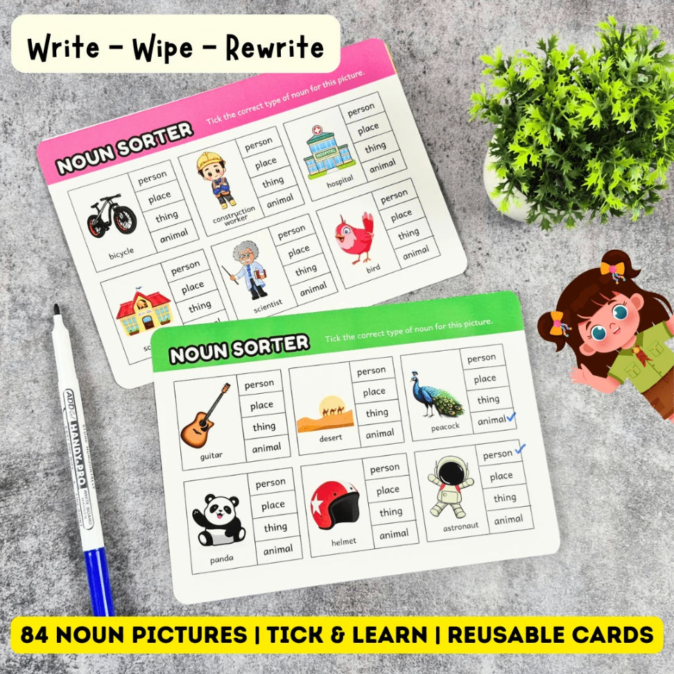 tick the correct noun educational game for toddlers