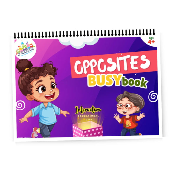 Opposites Busy Book for Toddlers | Interactive Montessori Learning Activity Book (Age 2–5)