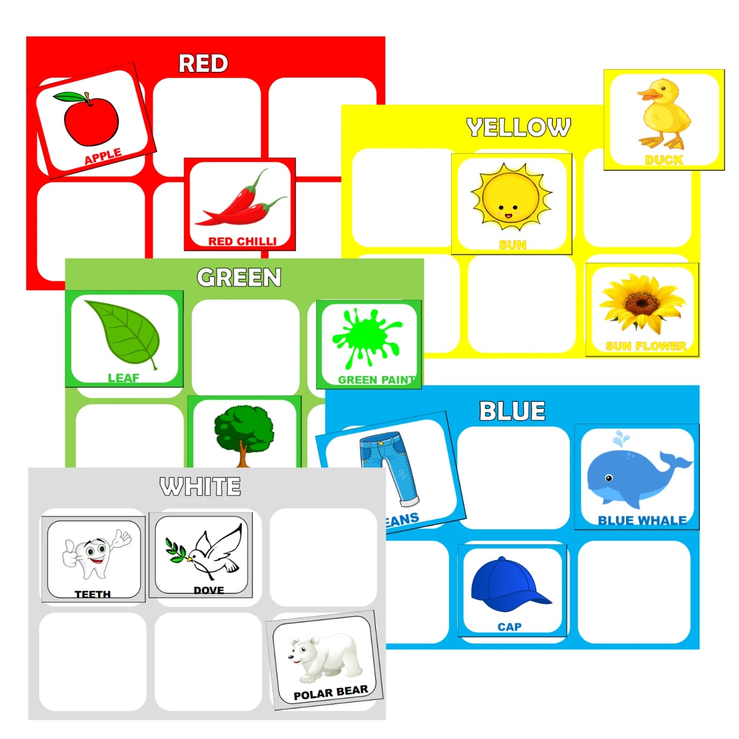 Color pairer – RED, GREEN, BLUE, YELLOW, WHITE