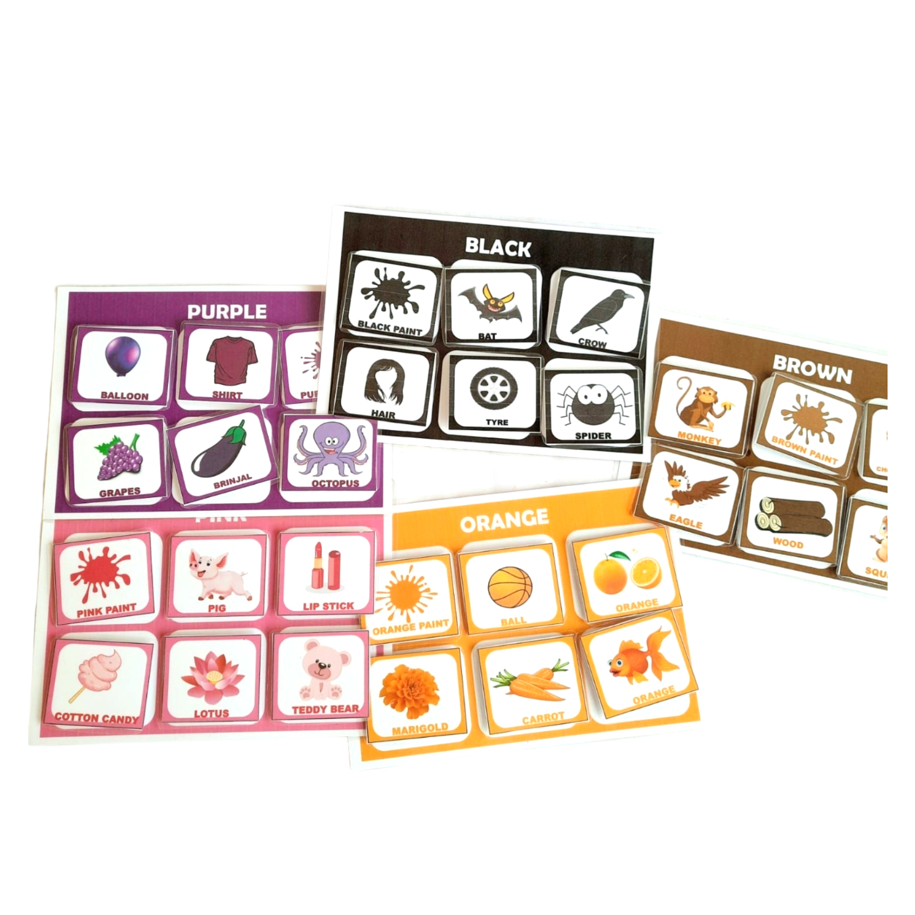 Color pairer 2- PINK, ORANGE, BROWN, BLACK, PURPLE