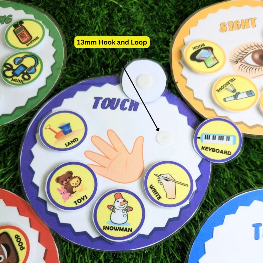 Preschool five senses matching activity