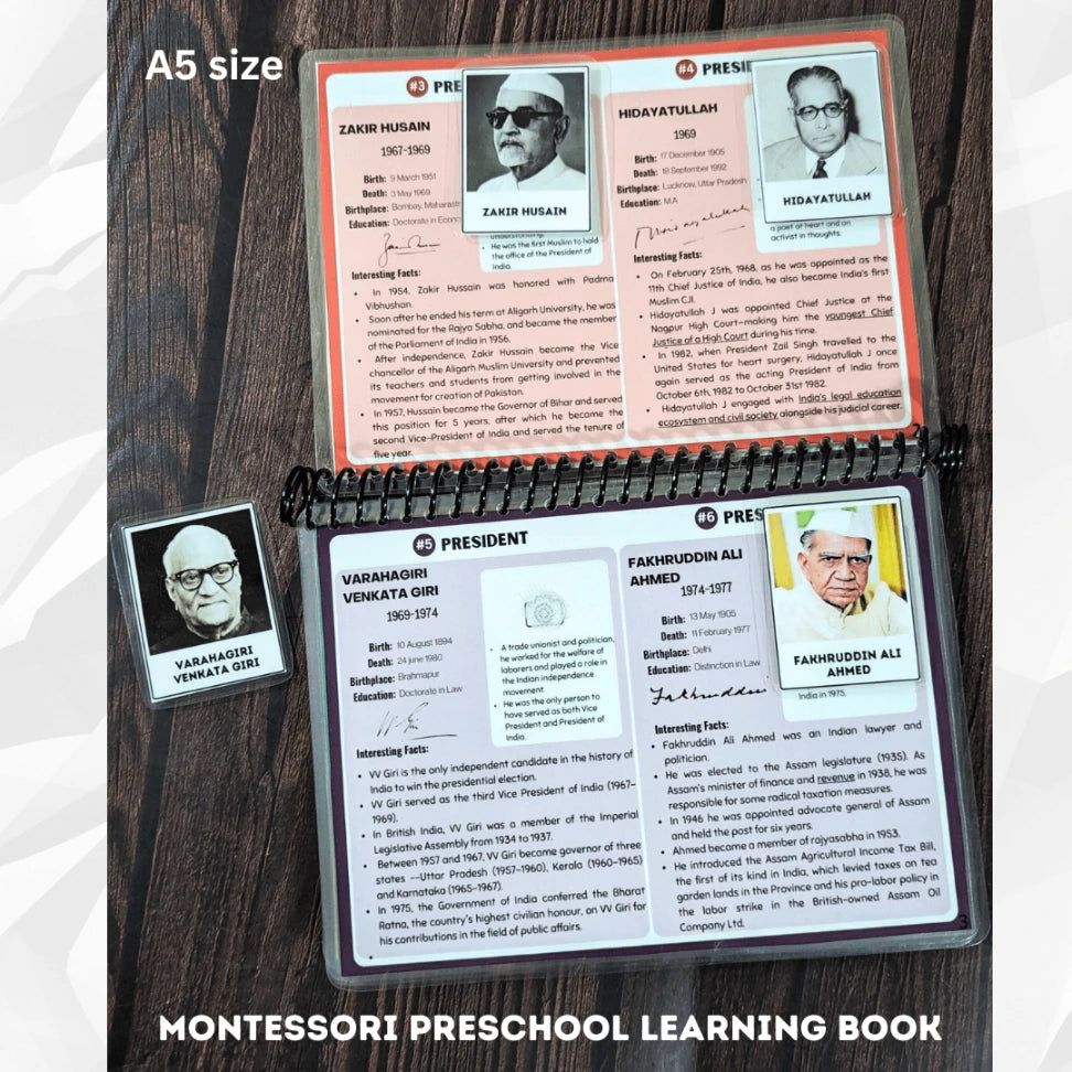 President and Prime minster of India – Preschool busy book