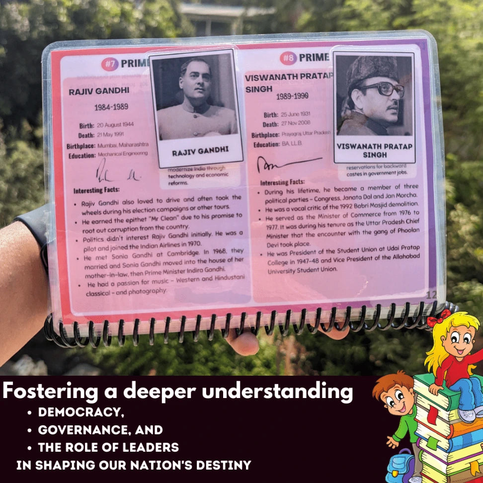 President and Prime minster of India – Preschool busy book