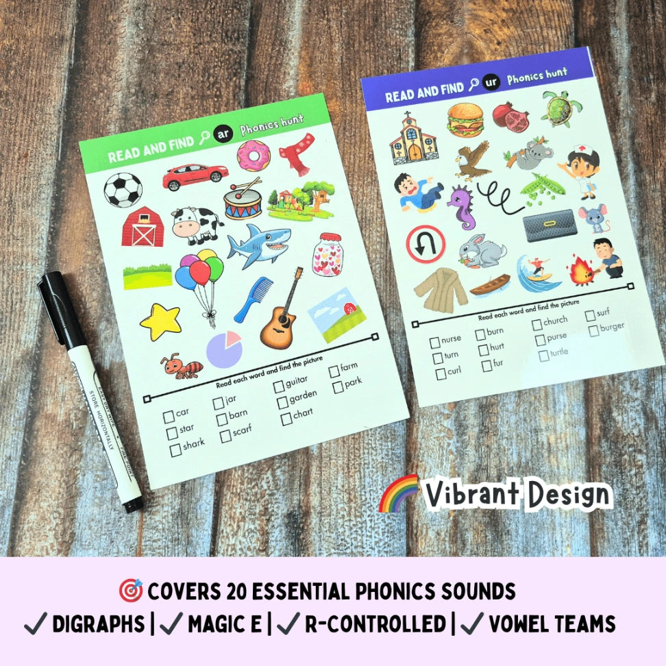 interactive phonics learning flashcards