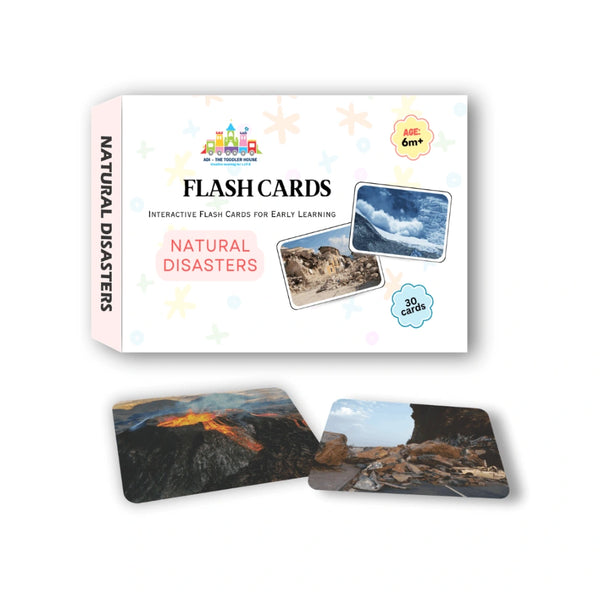 Natural Disasters Flash Cards for Kids – Real Image Earth Science Learning Cards | Montessori Geography & Vocabulary Set