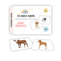 Baby Animals Flash Cards for Toddlers Age 1+ | Right Brain Montessori Learning Cards with Real Images
