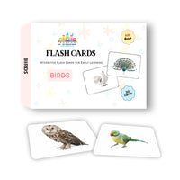 Bird Flash Cards for Toddlers Age 1+ | Real Images Right Brain Montessori Learning Cards (30 Pack)