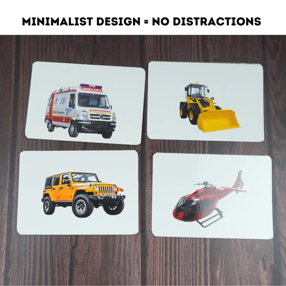 Vehicles - Right Brain Flash Cards