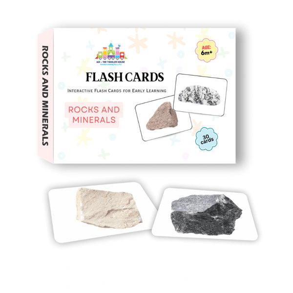 Rocks and Minerals Flash Cards for Kids – Real Image Geology Learning Set | Montessori Earth Science Educational Cards