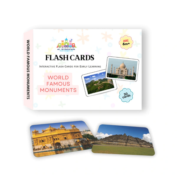 World Famous Monuments Flash Cards for Kids – Real Image Landmark Learning Set | Montessori Geography & Cultural Awareness Cards