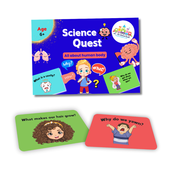 Science Flashcards - Human Body  for Kids Age 5+ | 30 STEM “Why What How” Learning Cards