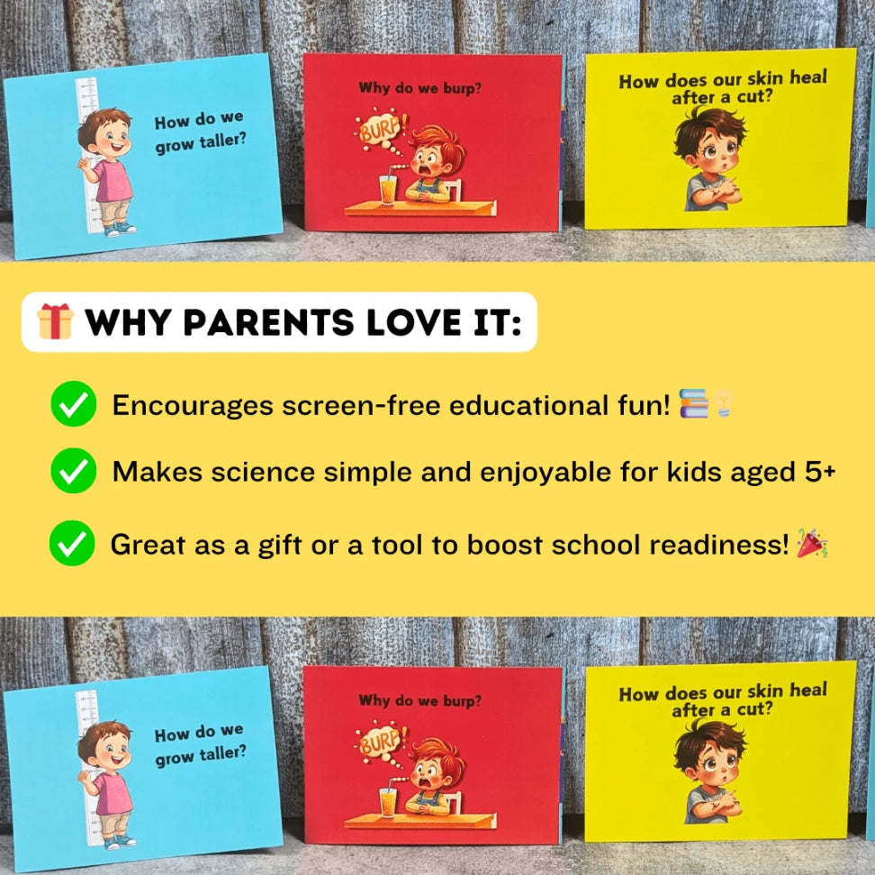 What, why, and how flashcards for kids