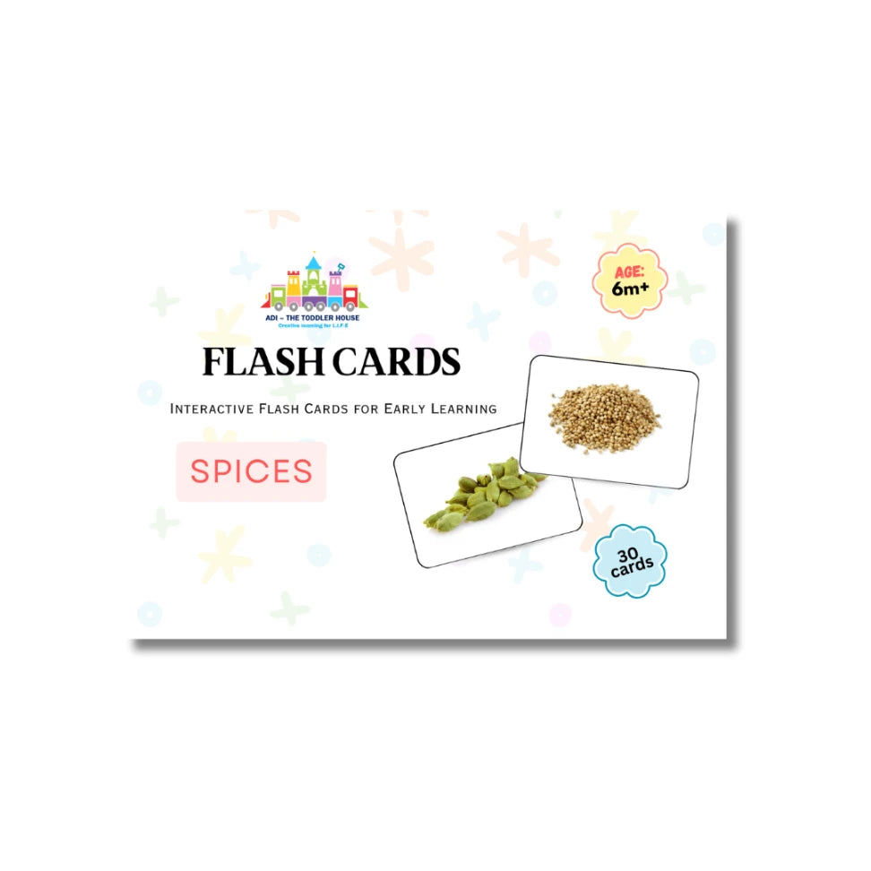 Spice flash cards for toddlers