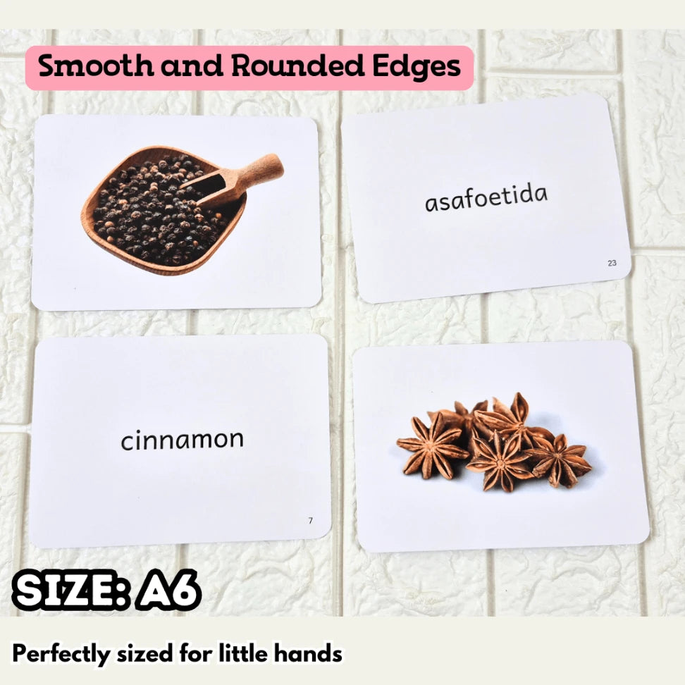 Spice vocabulary flash cards