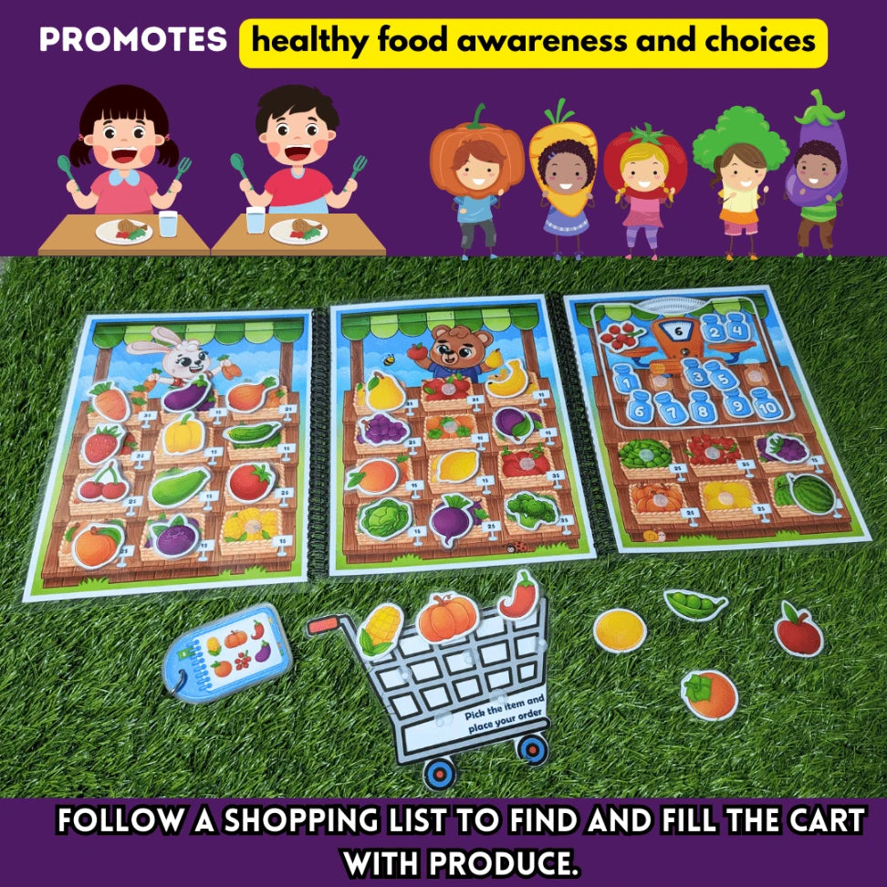 Healthy eating awareness activity book for toddlers
