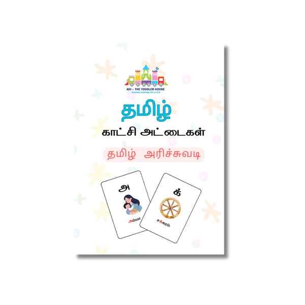 Tamil Arichuvadi Flash Cards for Kids | Uyir & Mei Ezhuthukal Learning Cards