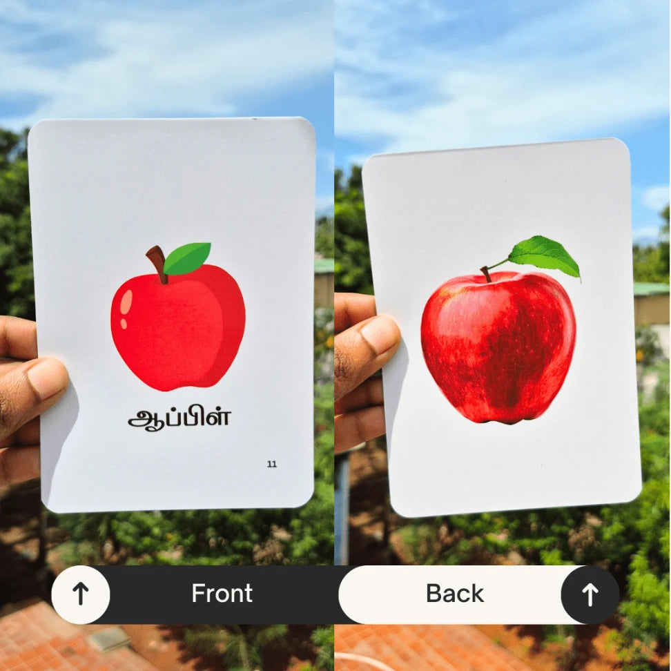 Tamil Fruits & Vegetables Flash Cards