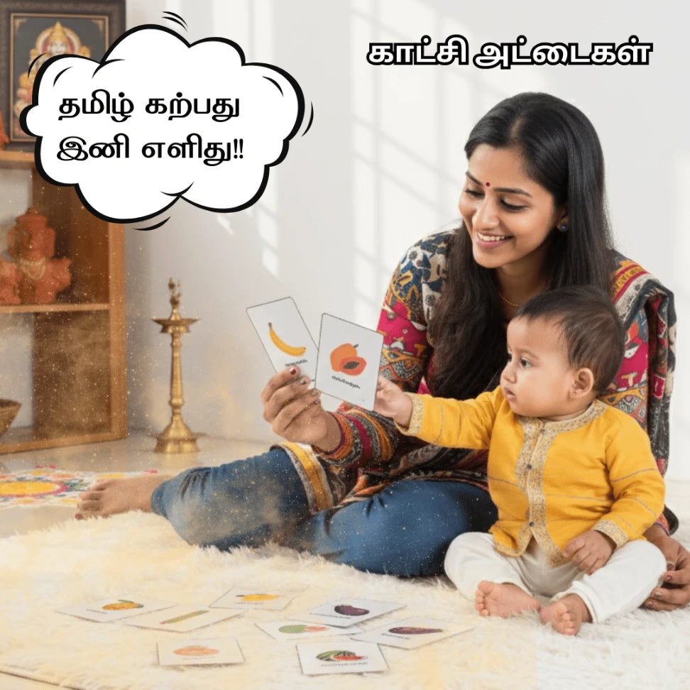 Tamil Fruits & Vegetables Flash Cards
