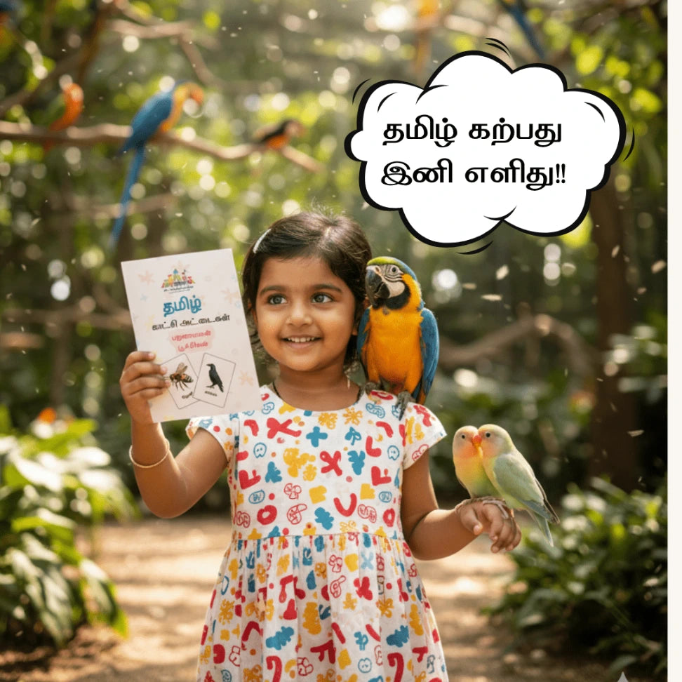 Educational Tamil flash cards for preschoolers