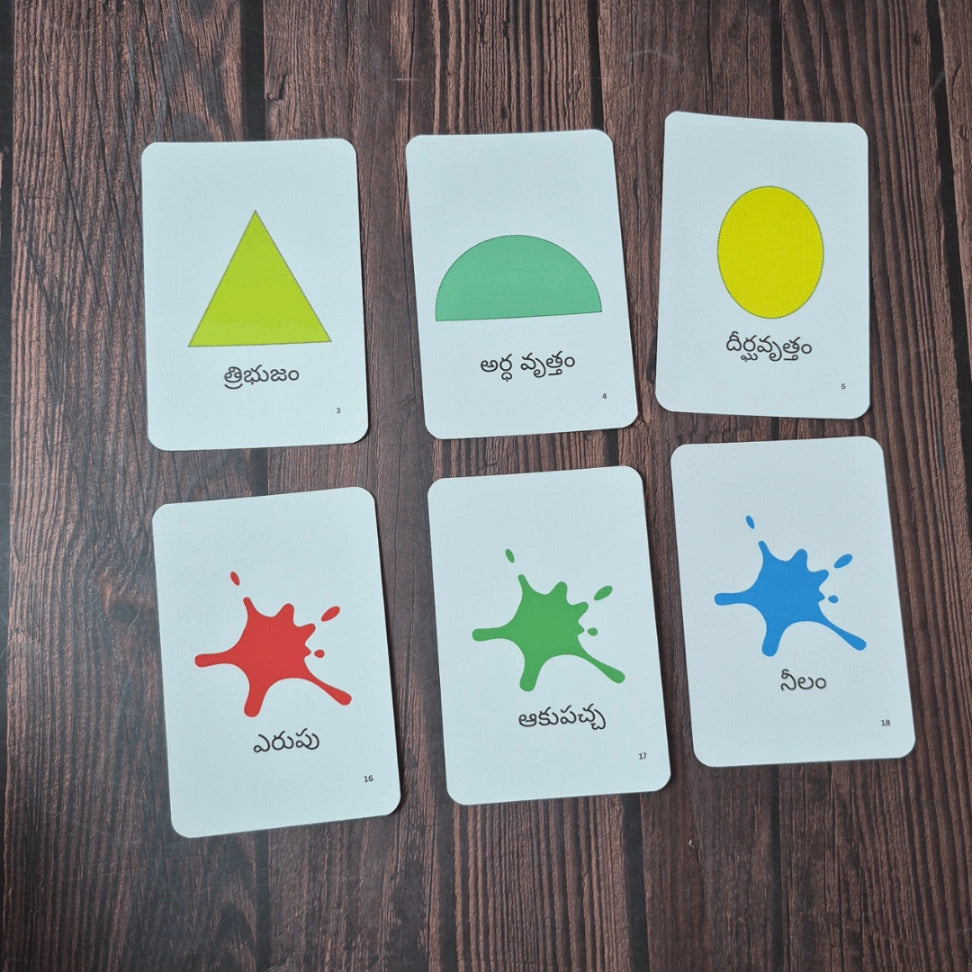 Telugu learning flashcards for toddlers