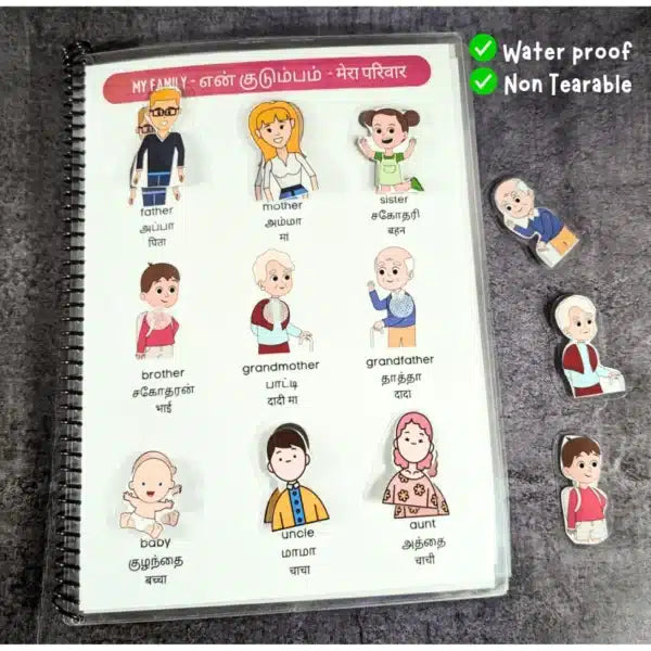 Trilingual Busy book| Tamil – Hindi – English