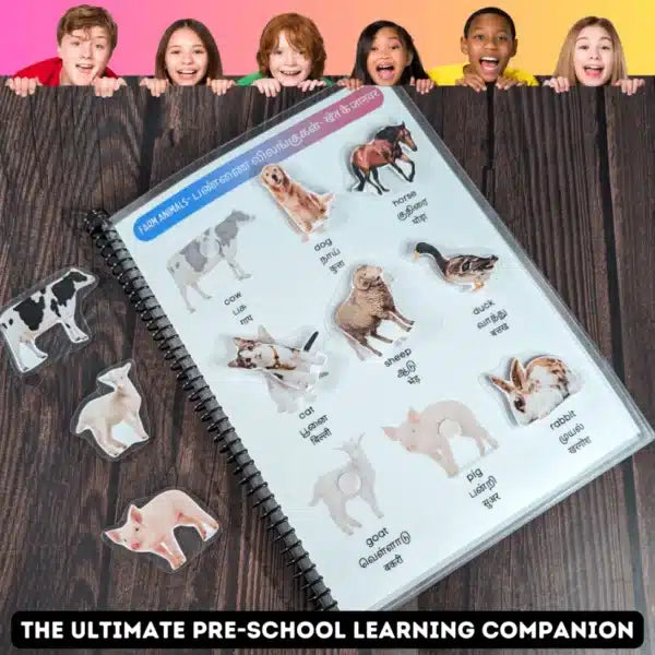 Trilingual Busy book| Tamil – Hindi – English