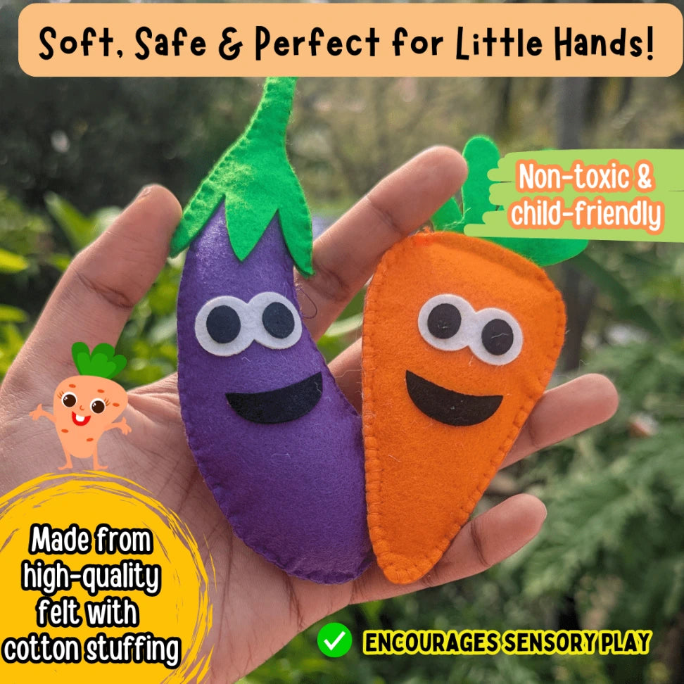 handmade felt vegetables for kids