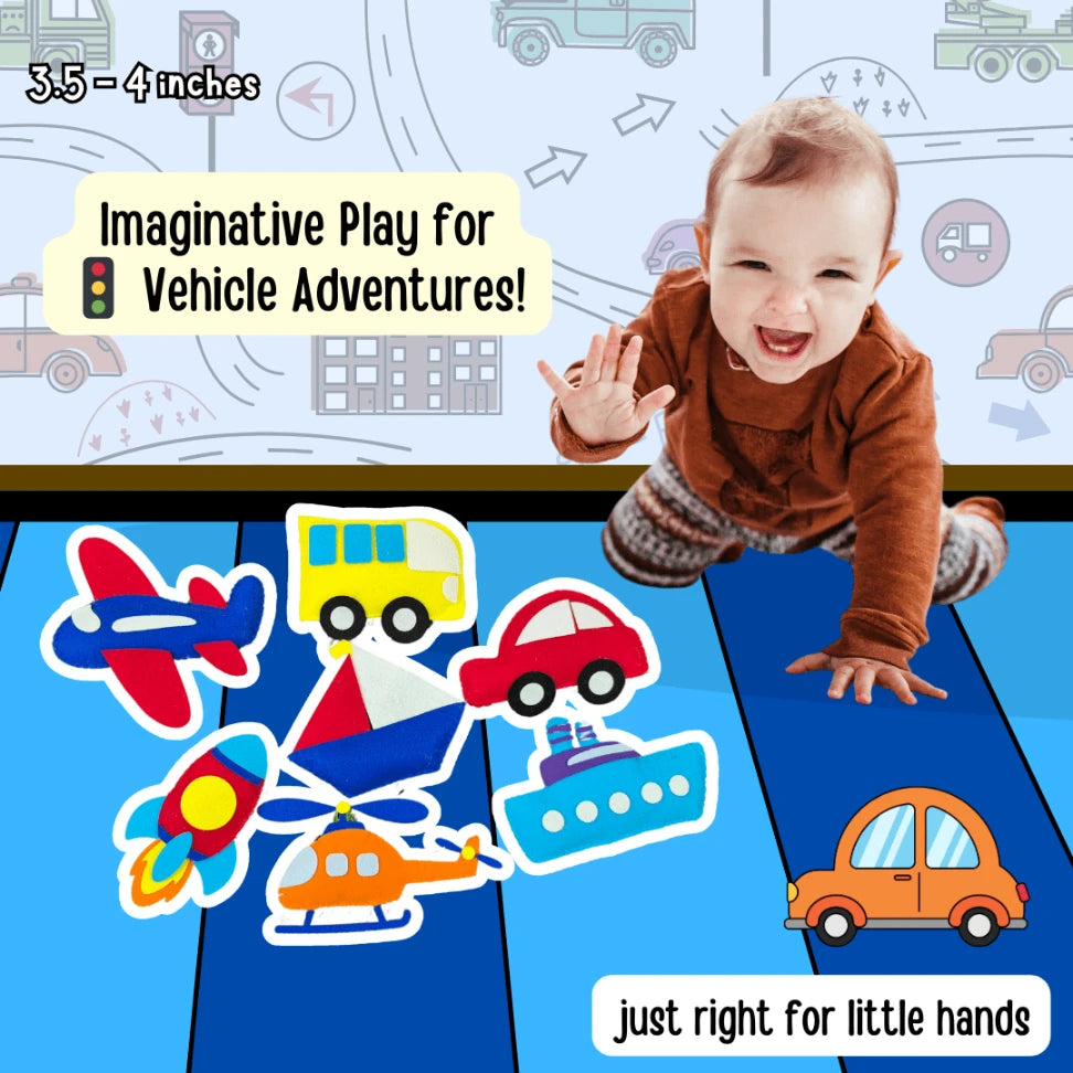 Vroom Vroom Vehicles! – Felt Pretend & Play Toy