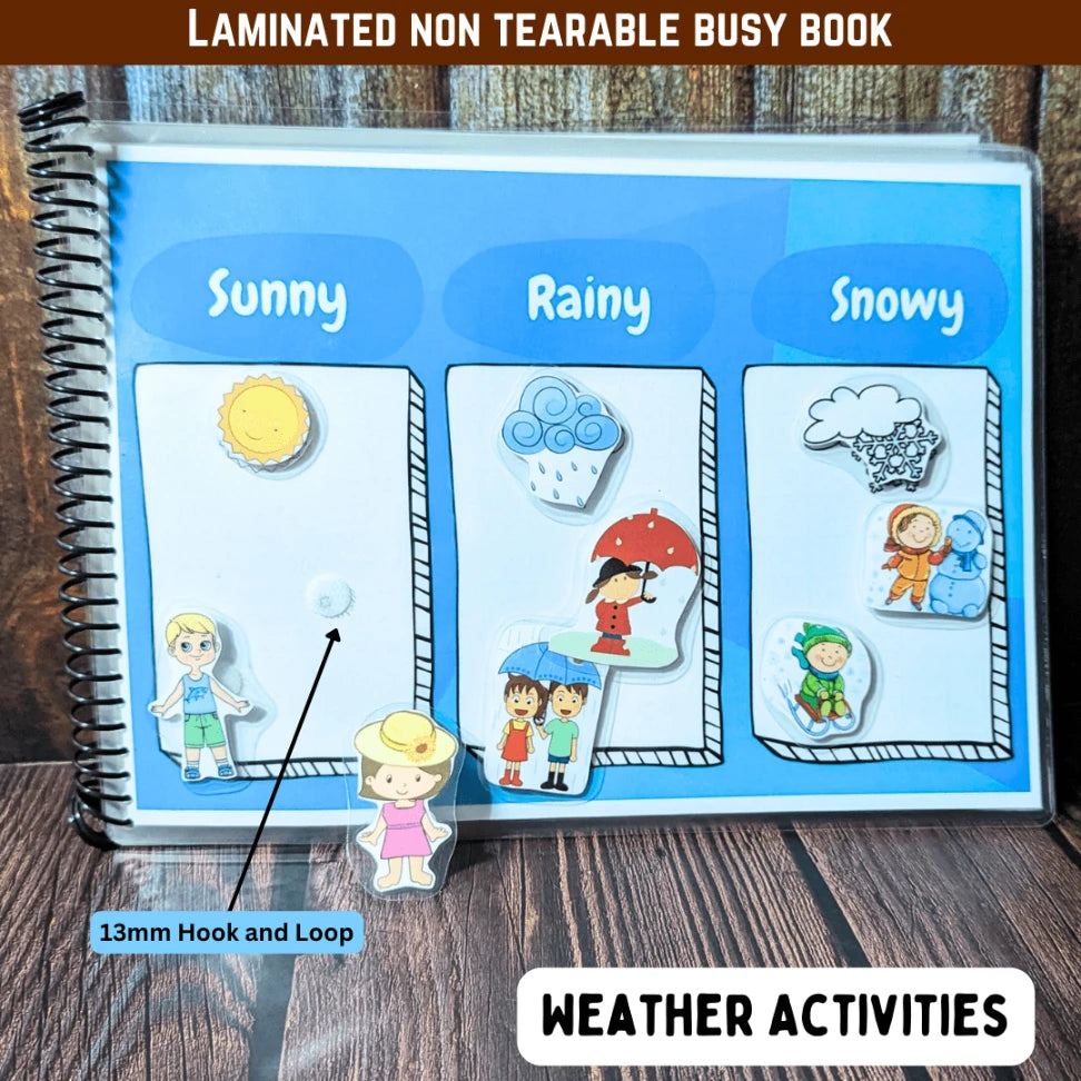 Weathers and seasons busy book