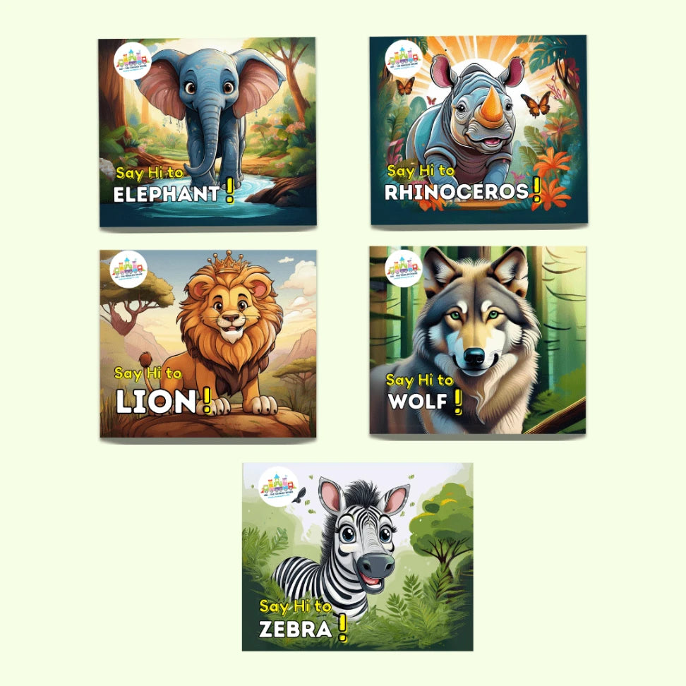📚 Say Hi to Wild Animals – Pack 1