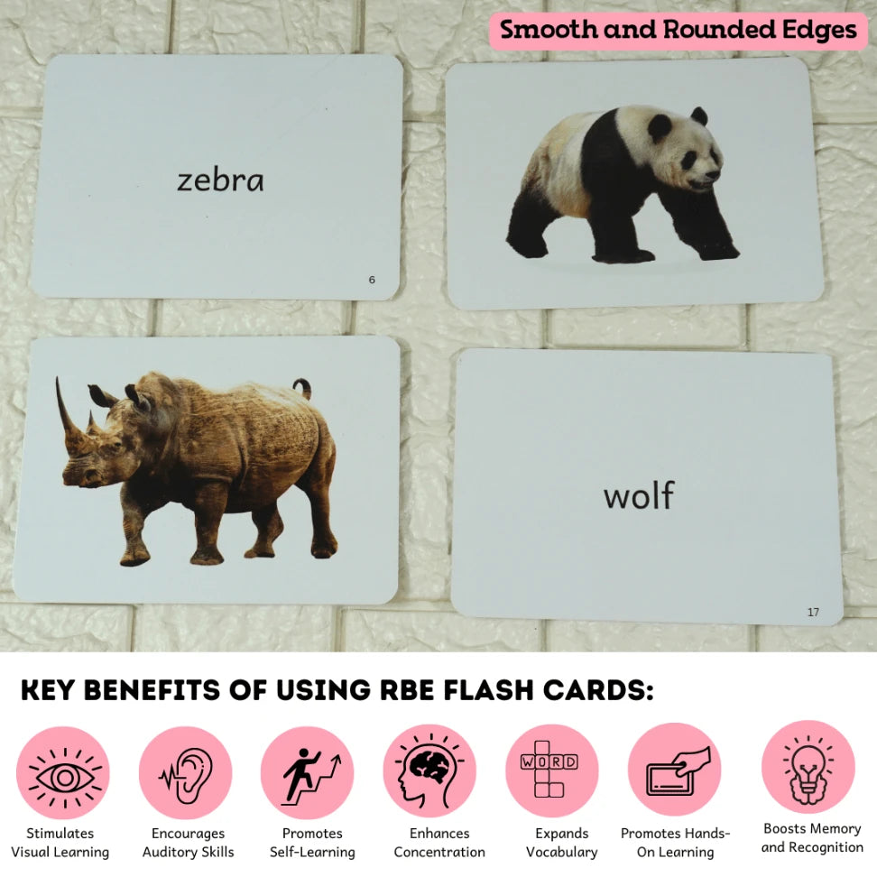 Wild animals flash card
