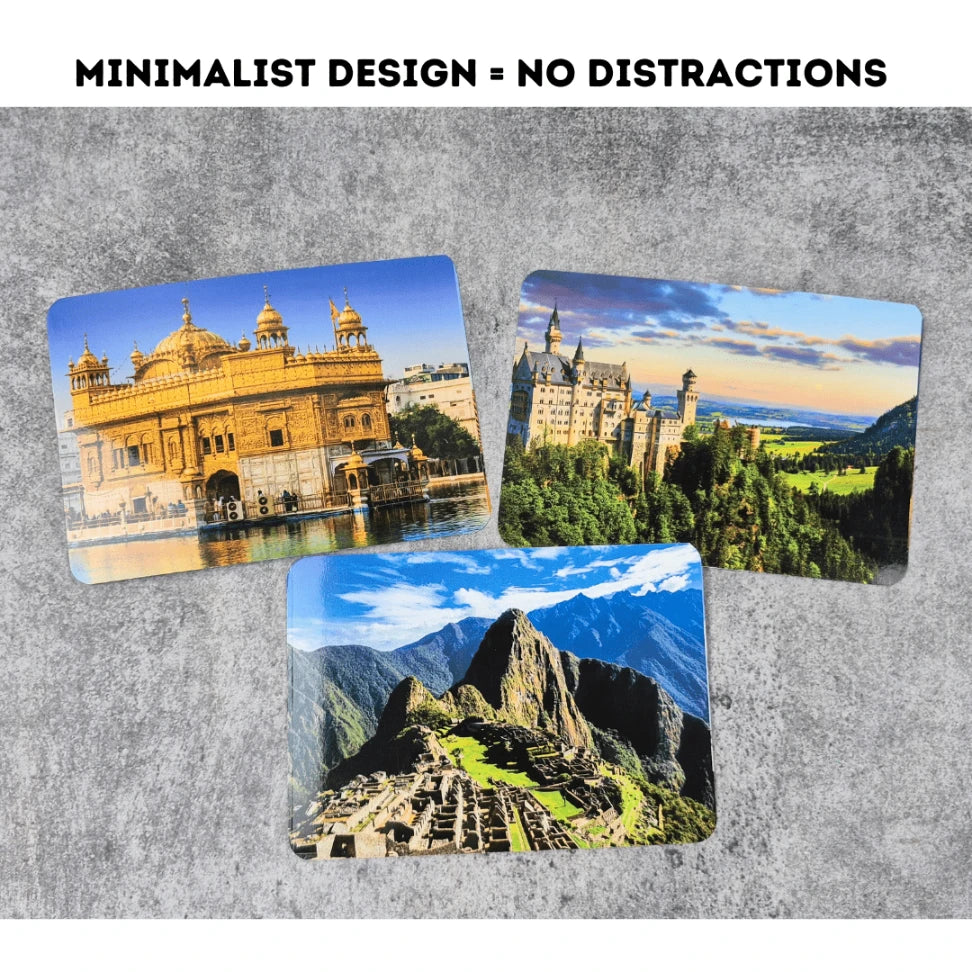 World Famous Monuments - Right Brain Flash Cards