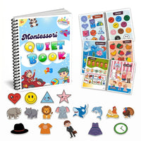 Montessori Quiet Book for Toddlers | 15-in-1 Reusable Busy Book | Ages 1–4