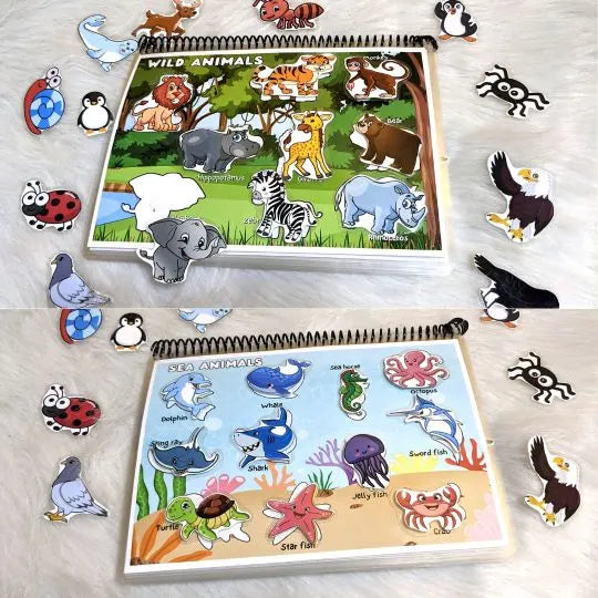 teach sea animals and wild animals for children