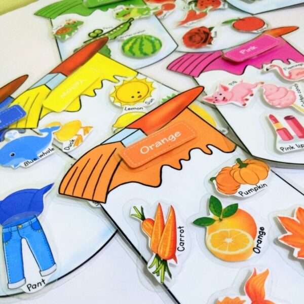 Color matching wall sticker for preschoolers