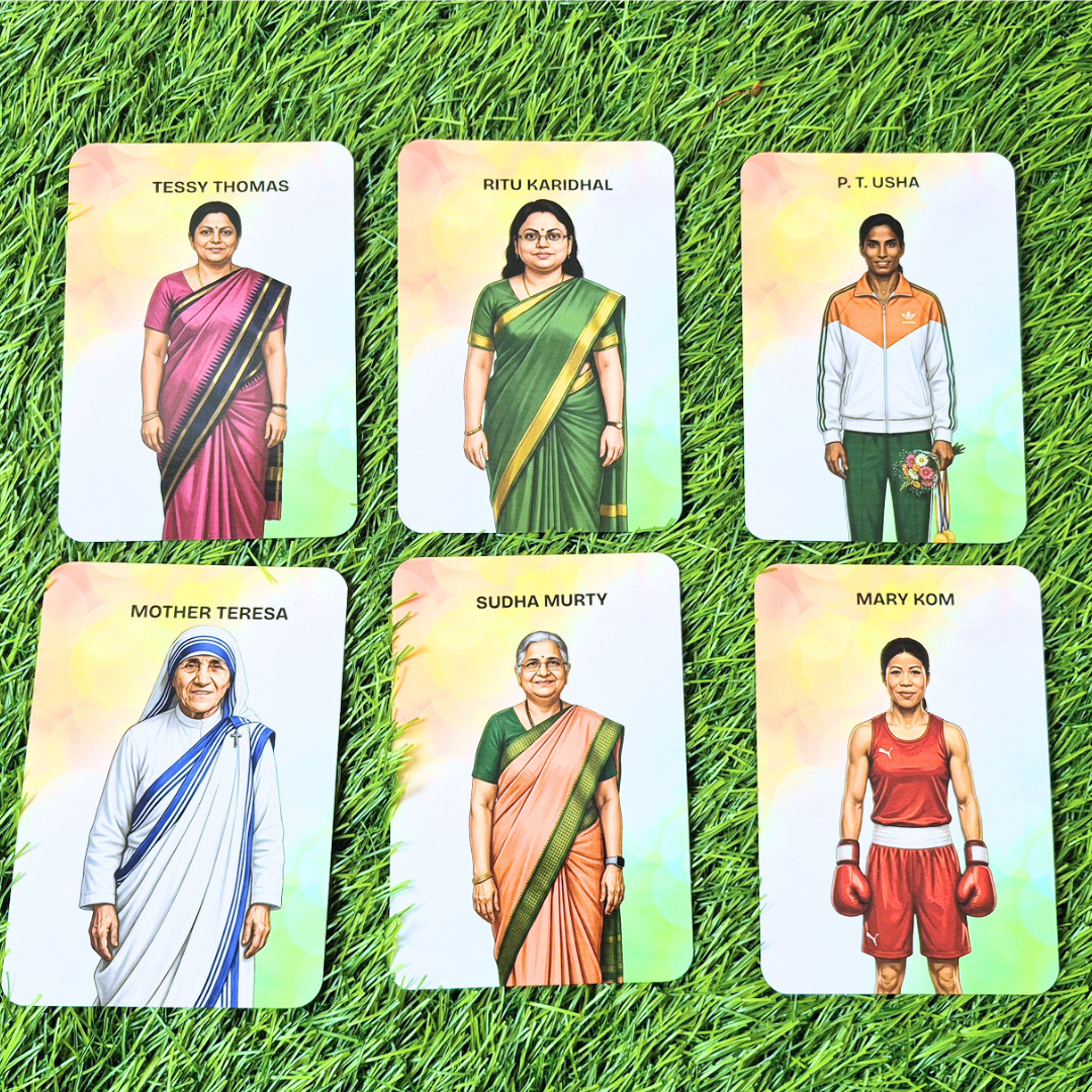 ndian women achievers educational cards set