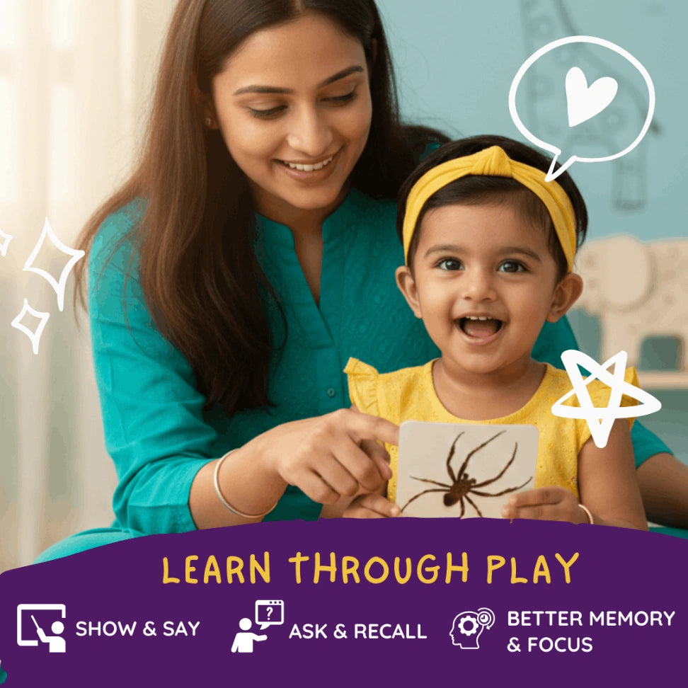 preschool birds insects learning flashcards Telugu set