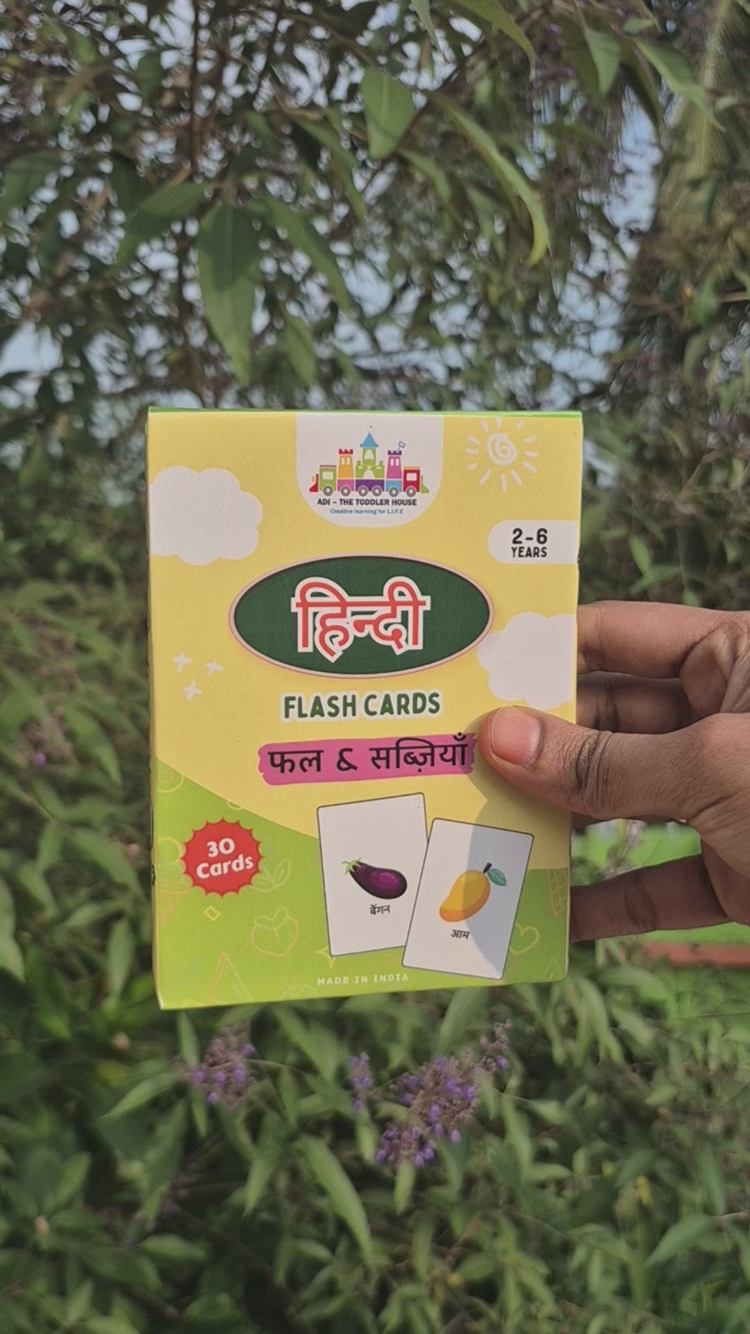 Fruits and Vegetable Flash Card -Hindi