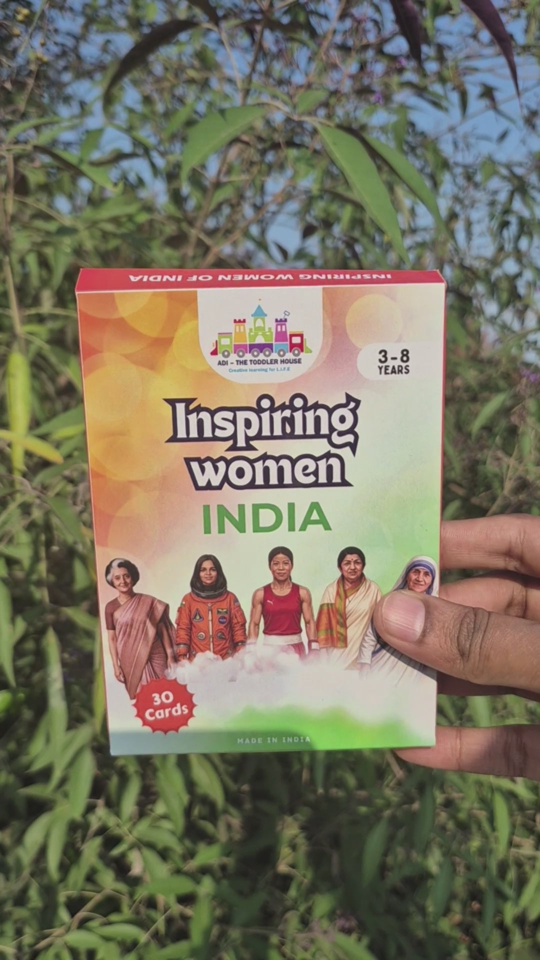 Screen-free India GK activity cards for children
