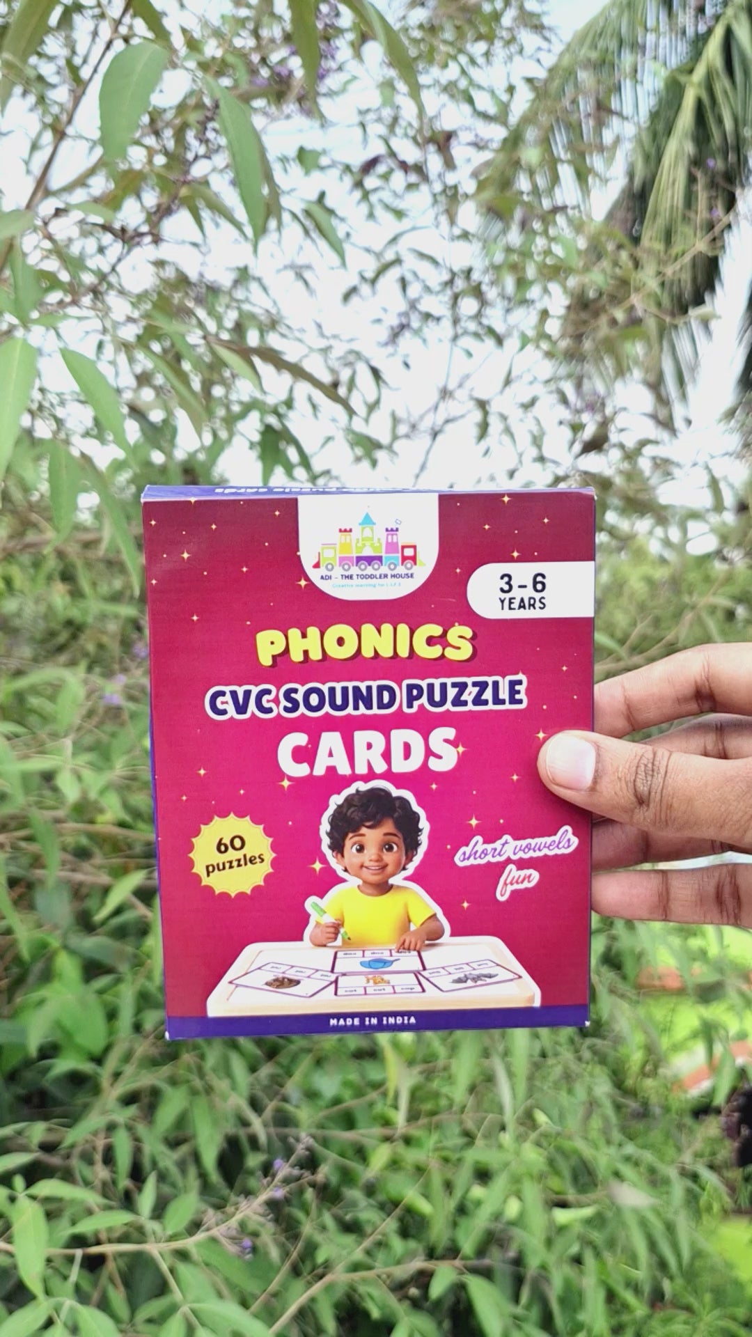Short vowel sound learning activity for kids