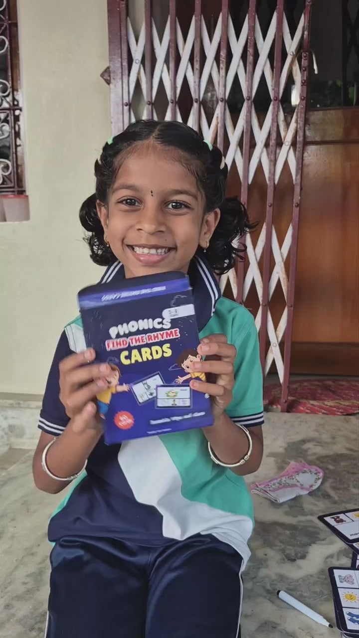 reusable wipe clean rhyming puzzle cards for children